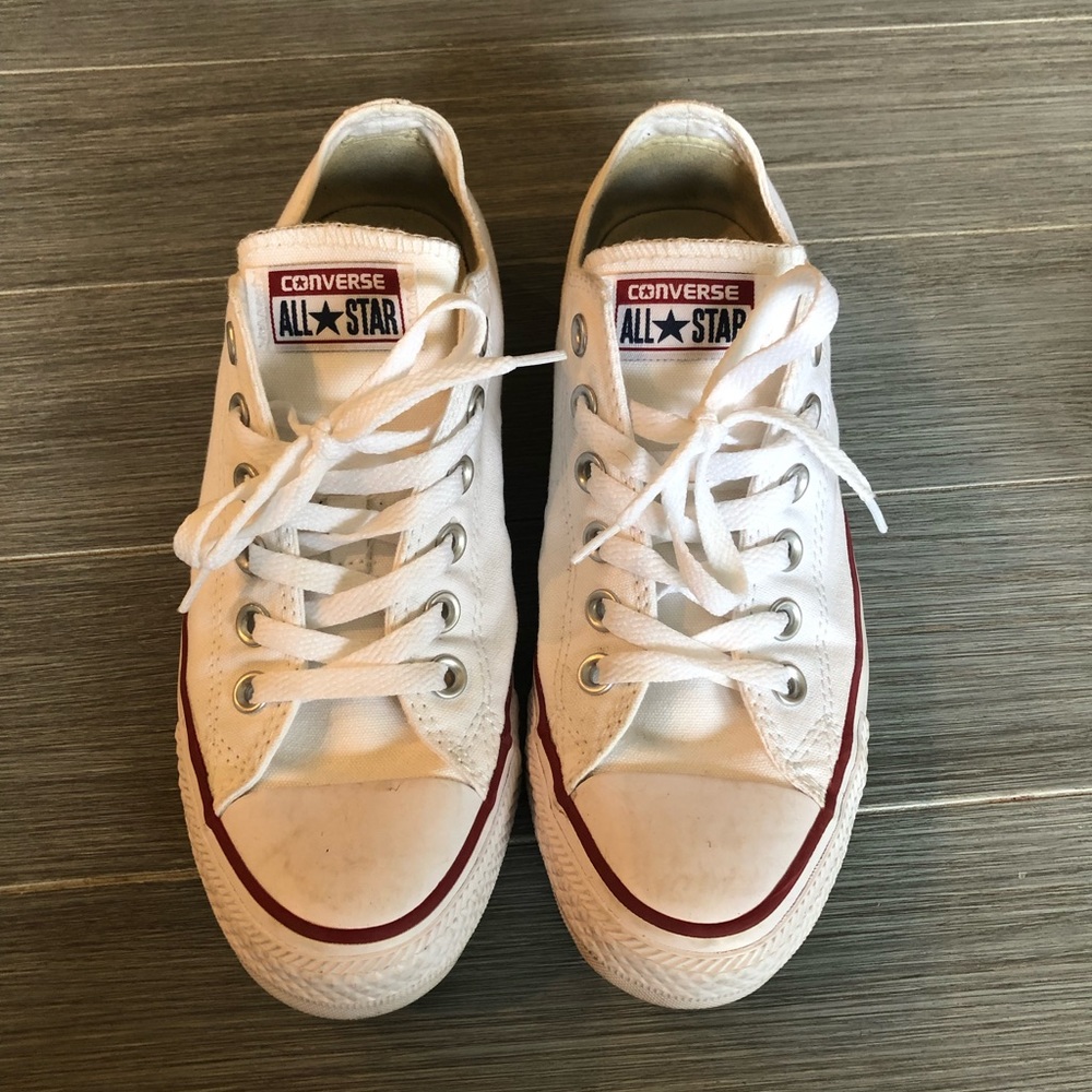 White Converse sneakers